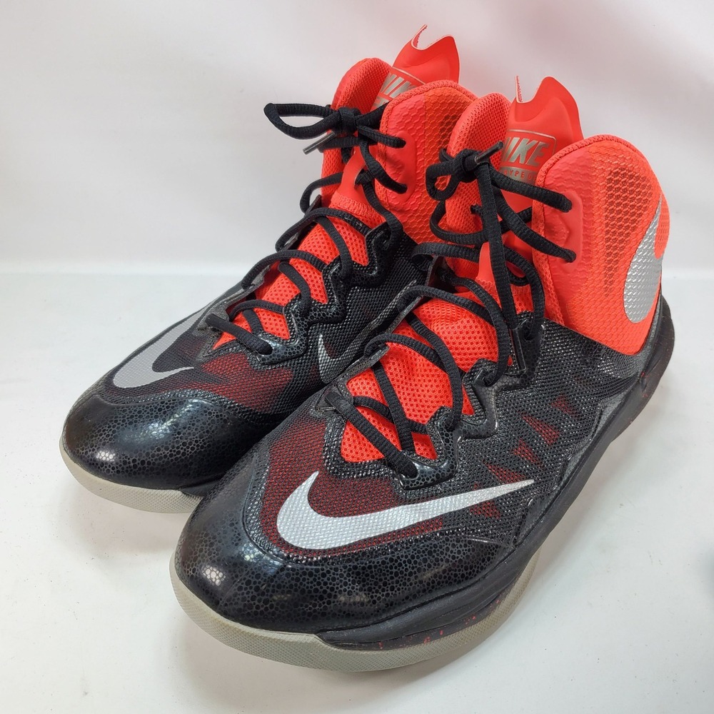 Nike Prime Hype DF 2016 Basketball Shoes Mens 9.5 Black Red Silver 806941-006